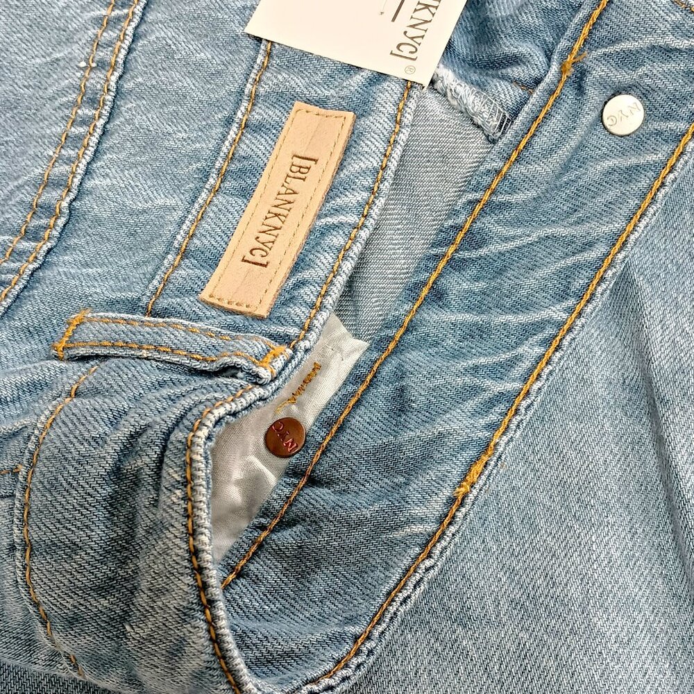 NEW! BLANK NYC FEELING GOOD TIE FRONT WIDE LEG JEANS - Picture 7 of 7